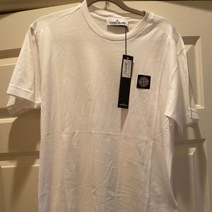 Stone Island white t-shirt men - Medium - brand new